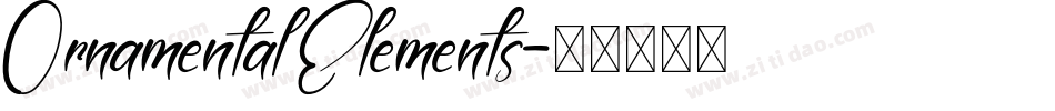 Ornamental Elements字体转换